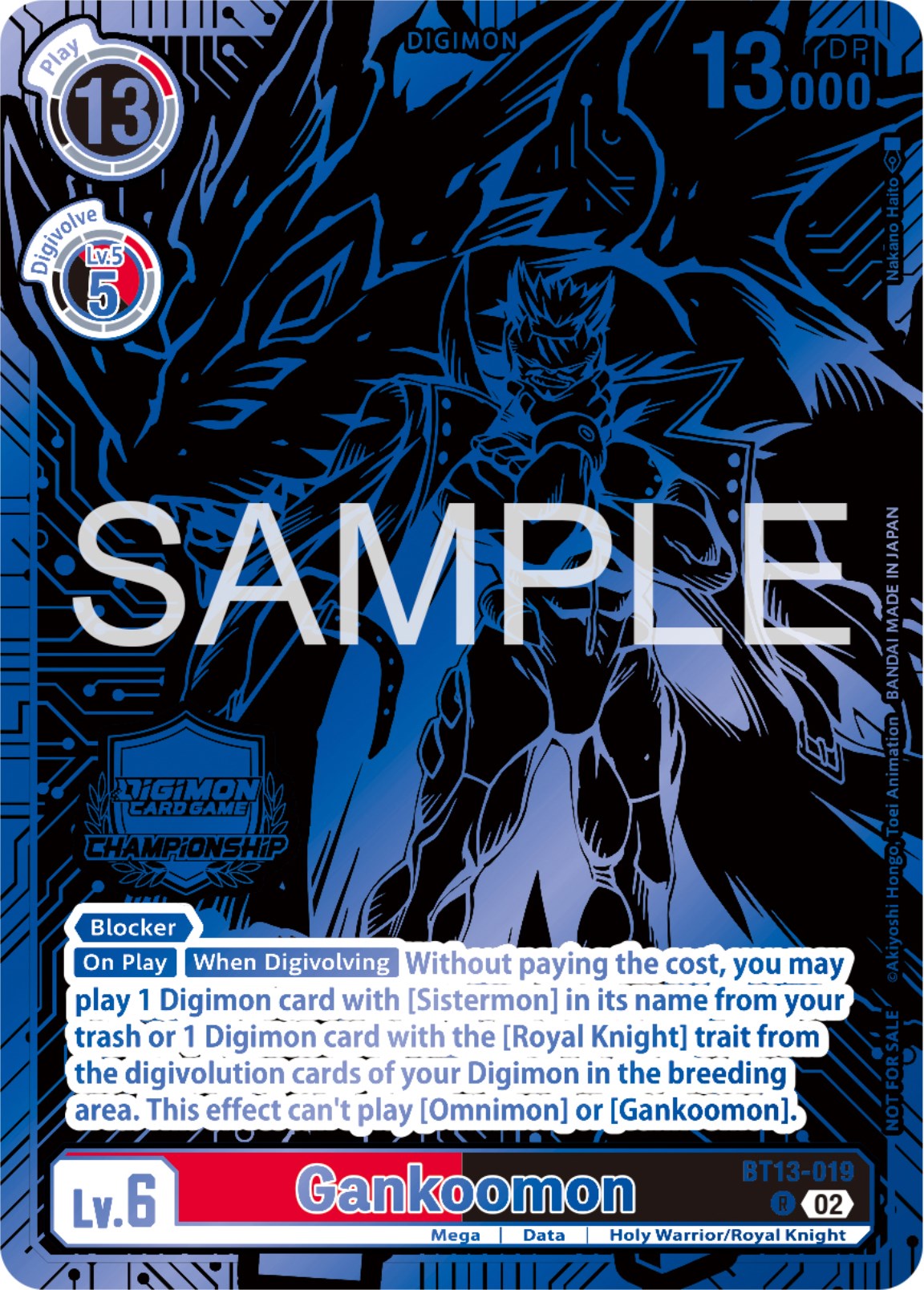 Gankoomon [BT13-019] - BT13-019 (2023 Championship Finals Top 16) [Versus Royal Knights Promos] | Play N Trade Winnipeg