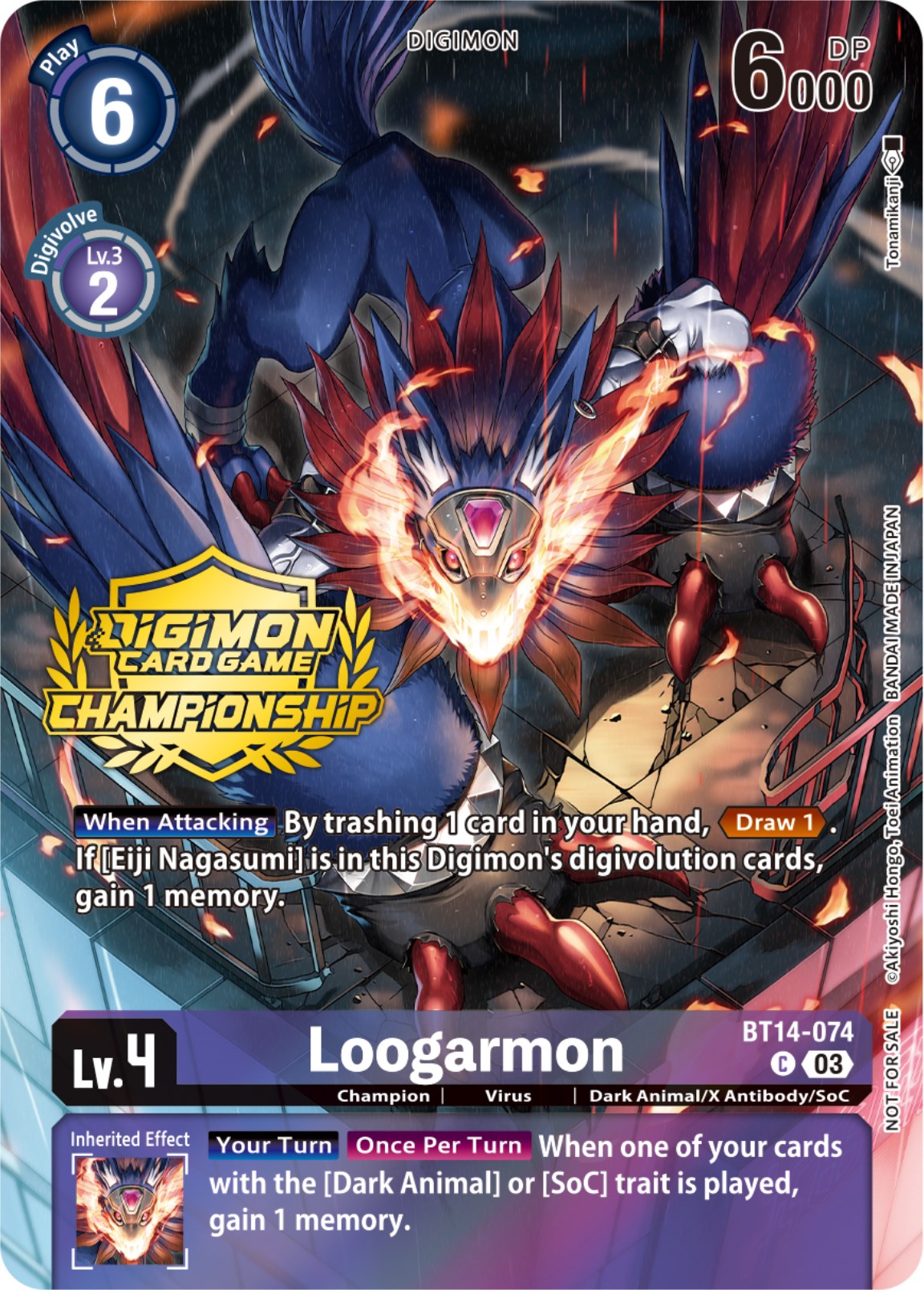 Loogarmon [BT14-074] (Championship 2023 Tamers Pack) [Blast Ace Promos] | Play N Trade Winnipeg