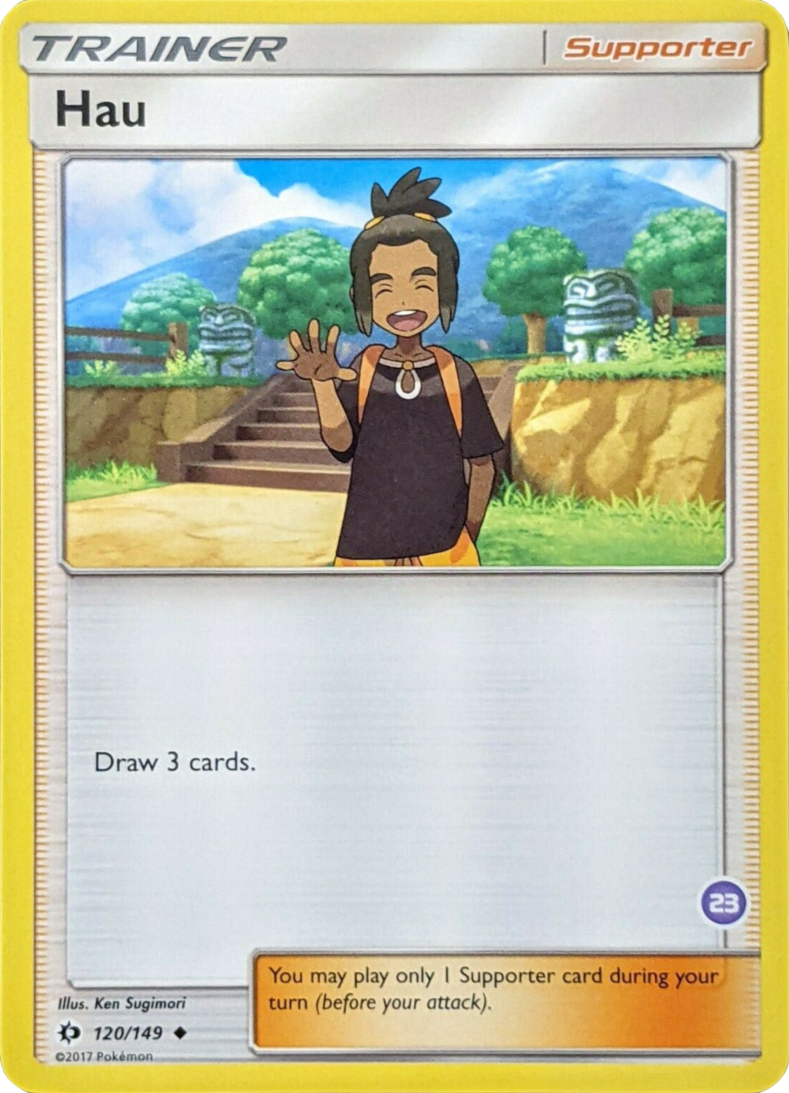 Hau (120/149) (Deck Exclusive #23) [Sun & Moon: Trainer Kit - Alolan Sandslash] | Play N Trade Winnipeg