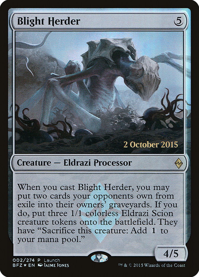 Blight Herder (Launch) [Battle for Zendikar Promos] | Play N Trade Winnipeg