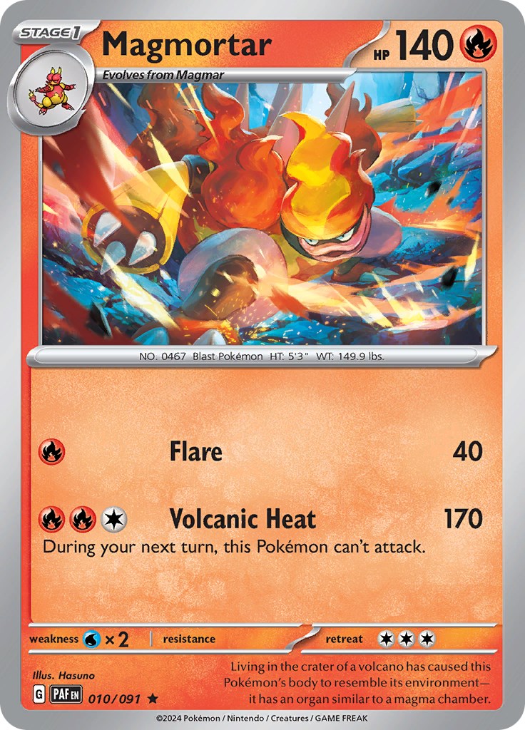 Magmortar (010/091) [Scarlet & Violet: Paldean Fates] | Play N Trade Winnipeg