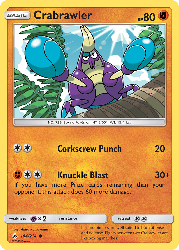 Crabrawler (104/214) [Sun & Moon: Unbroken Bonds] | Play N Trade Winnipeg