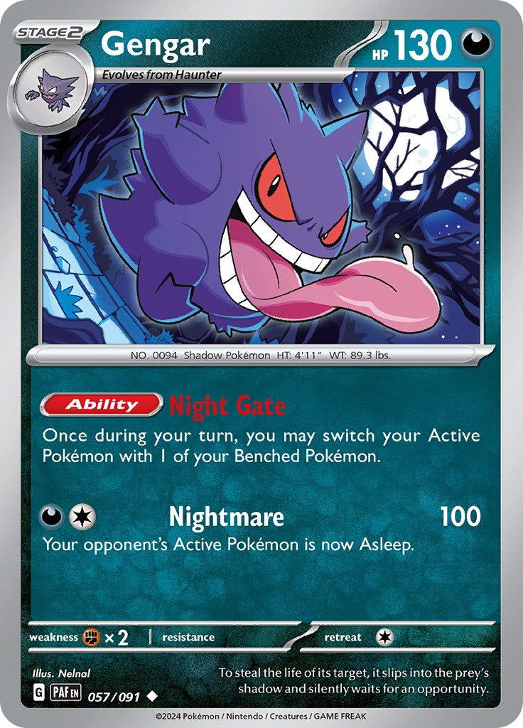 Gengar (057/091) [Scarlet & Violet: Paldean Fates] | Play N Trade Winnipeg