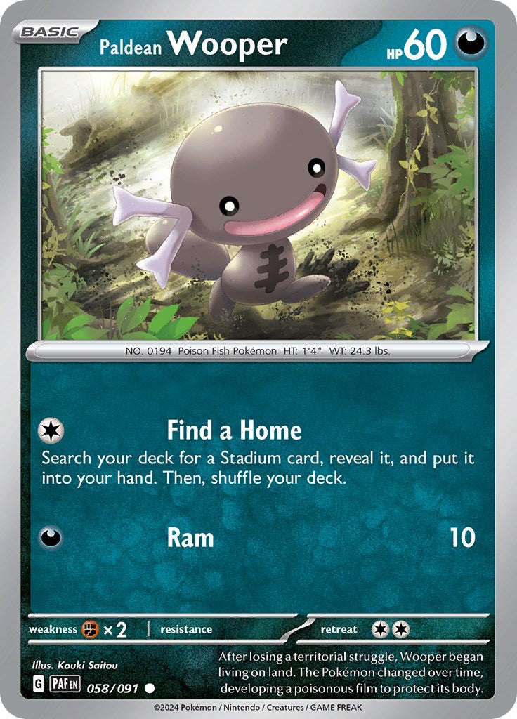 Paldean Wooper (058/091) [Scarlet & Violet: Paldean Fates] | Play N Trade Winnipeg