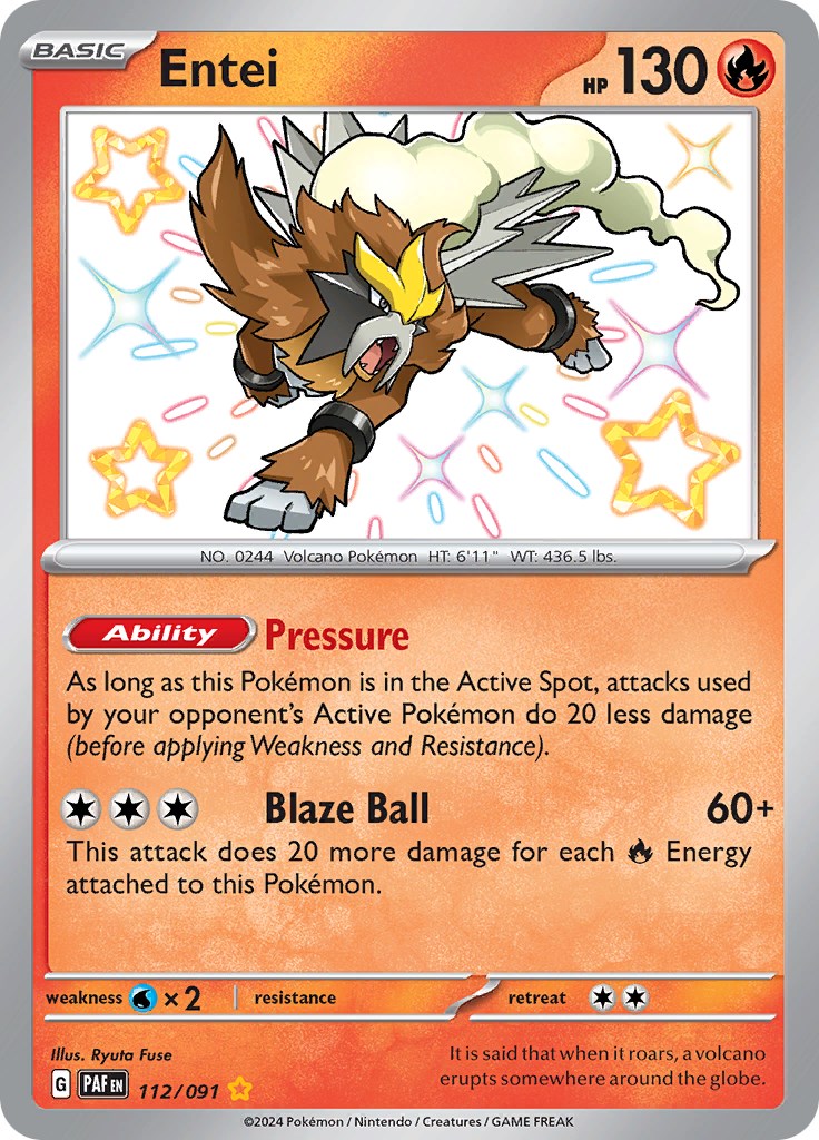 Entei (112/091) [Scarlet & Violet: Paldean Fates] | Play N Trade Winnipeg