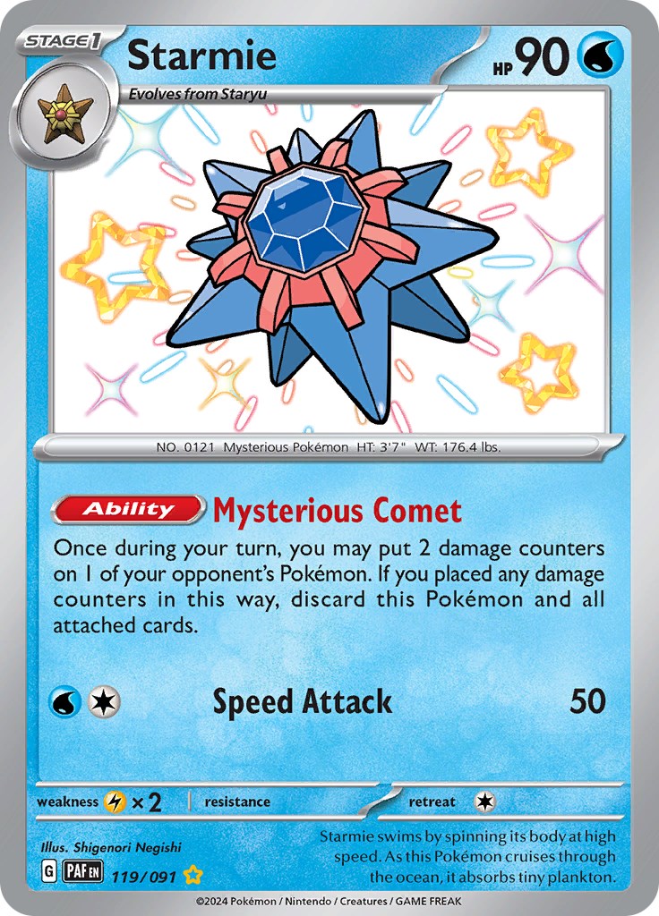 Starmie (119/091) [Scarlet & Violet: Paldean Fates] | Play N Trade Winnipeg