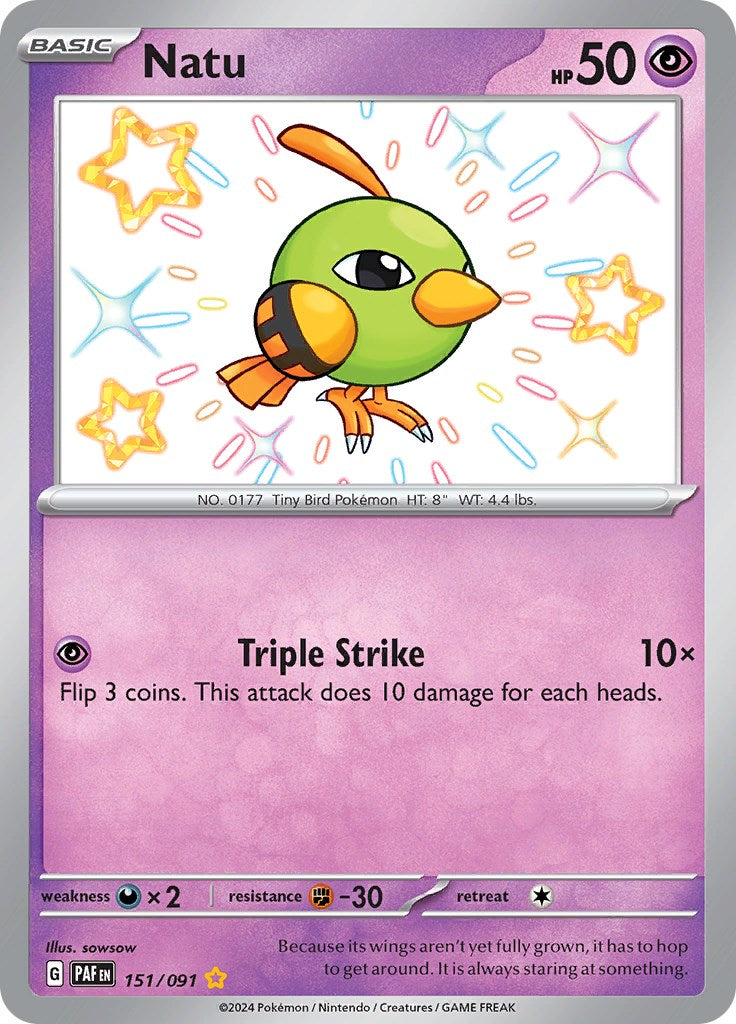 Natu (151/091) [Scarlet & Violet: Paldean Fates] | Play N Trade Winnipeg