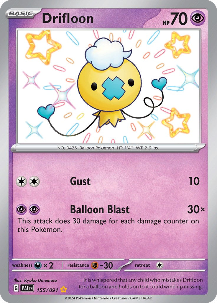 Drifloon (155/091) [Scarlet & Violet: Paldean Fates] | Play N Trade Winnipeg