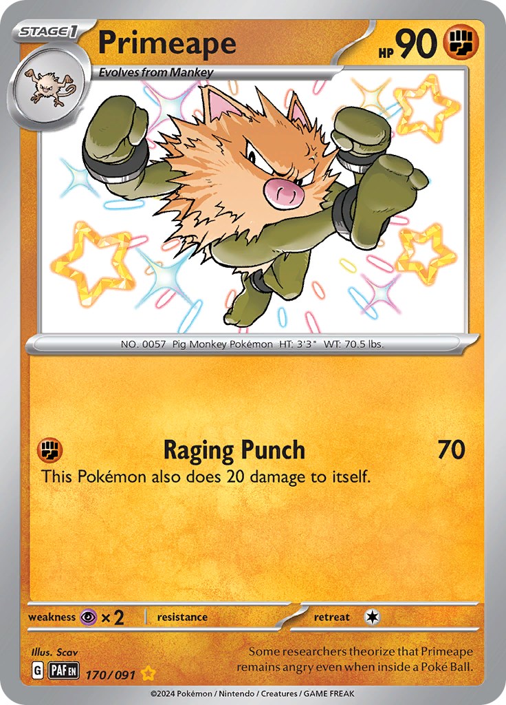 Primeape (170/091) [Scarlet & Violet: Paldean Fates] | Play N Trade Winnipeg