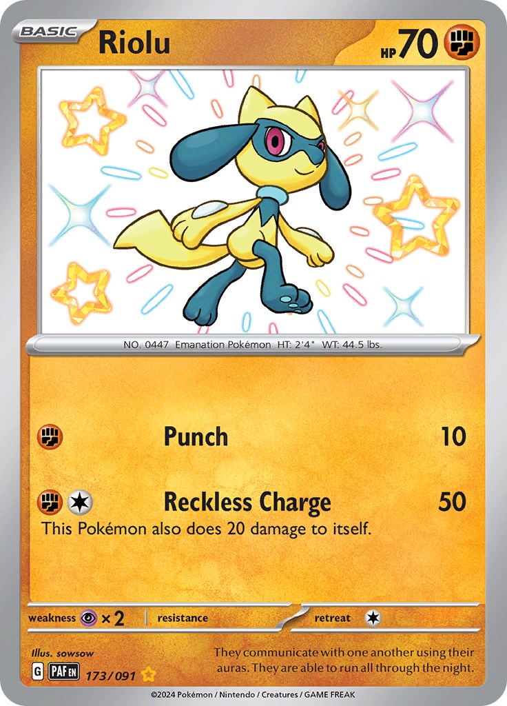 Riolu (173/091) [Scarlet & Violet: Paldean Fates] | Play N Trade Winnipeg