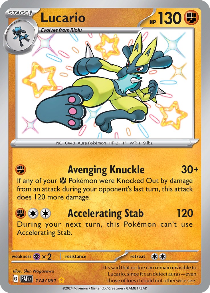 Lucario (174/091) [Scarlet & Violet: Paldean Fates] | Play N Trade Winnipeg