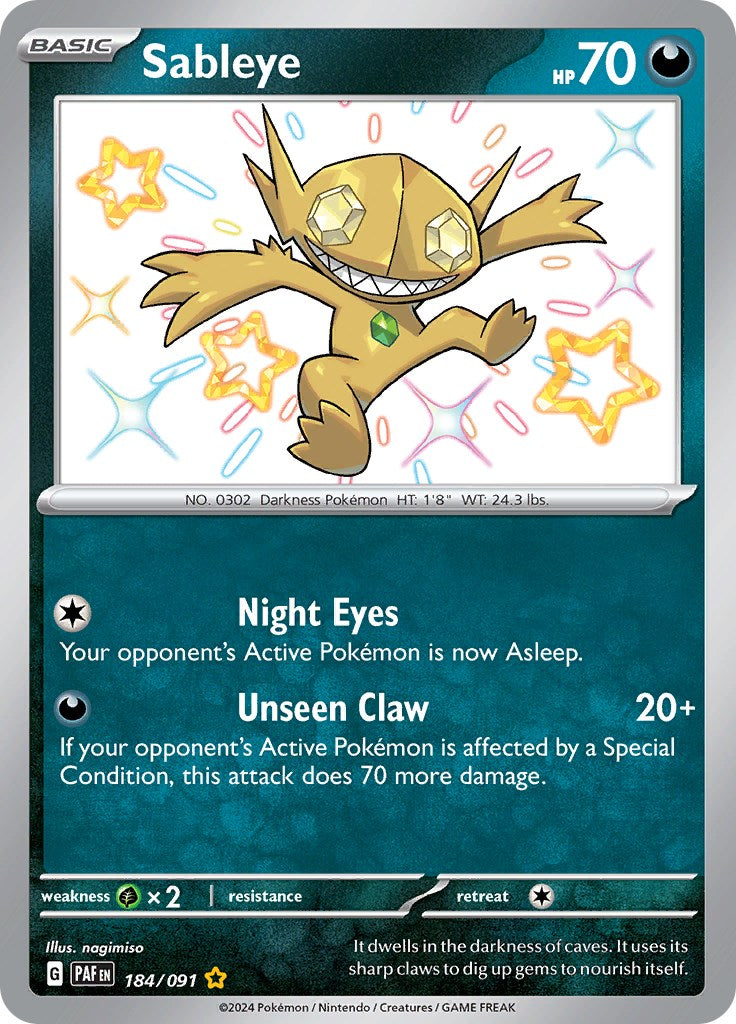 Sableye (184/091) [Scarlet & Violet: Paldean Fates] | Play N Trade Winnipeg