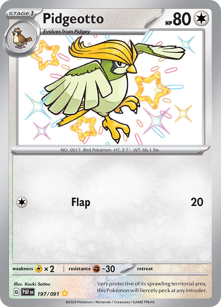 Pidgeotto (197/091) [Scarlet & Violet: Paldean Fates] | Play N Trade Winnipeg