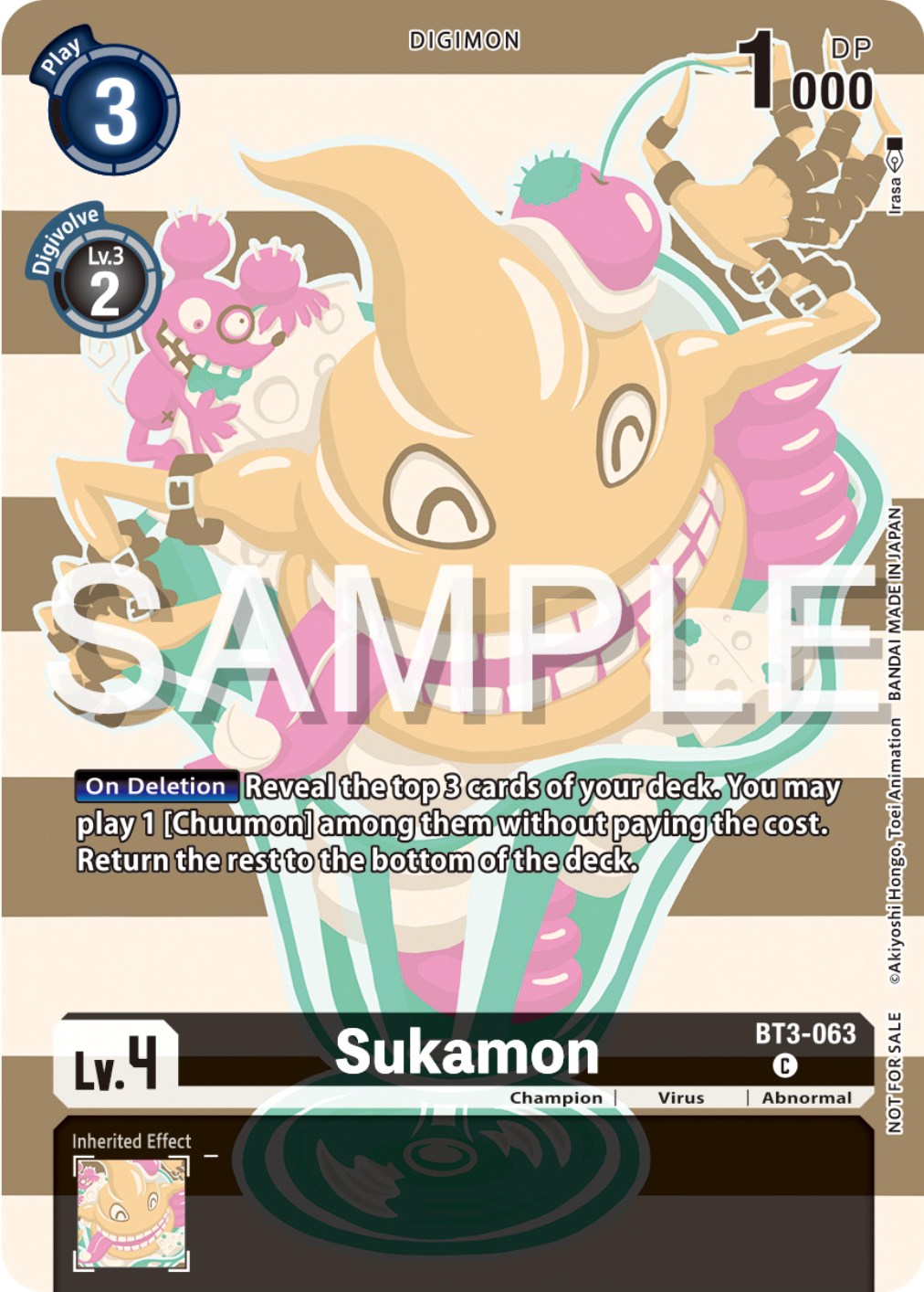 Sukamon [BT3-063] (Digimon Illustration Competition Pack 2023) [Release Special Booster Promos] | Play N Trade Winnipeg