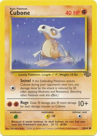 Cubone (50/64) [Jungle Unlimited] | Play N Trade Winnipeg