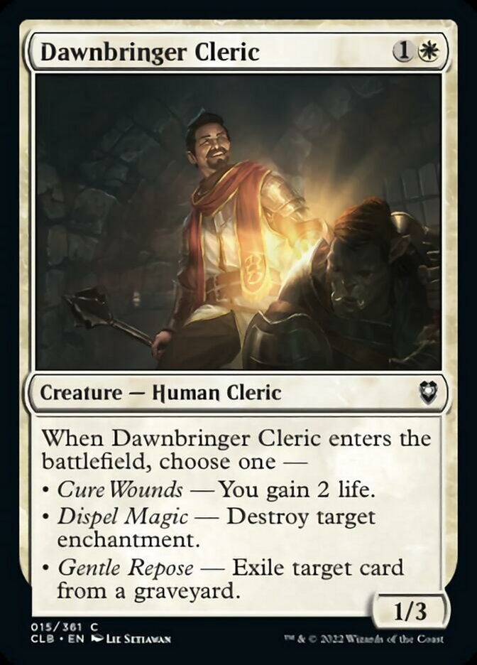 Dawnbringer Cleric [Commander Legends: Battle for Baldur's Gate] | Play N Trade Winnipeg