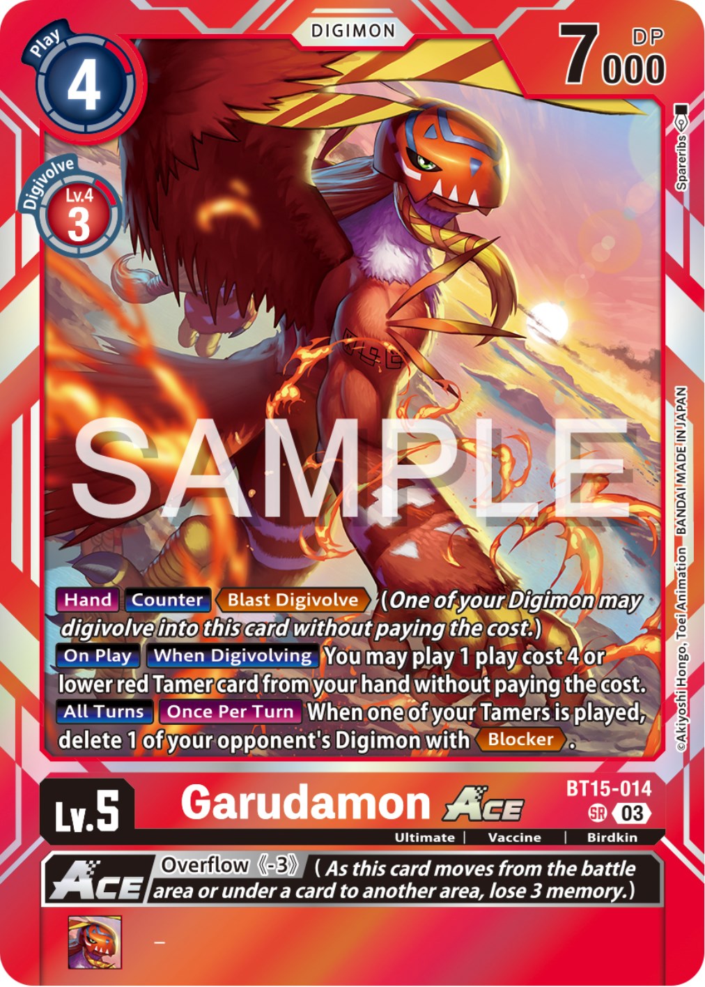 Garudamon Ace [BT15-014] [Exceed Apocalypse] | Play N Trade Winnipeg