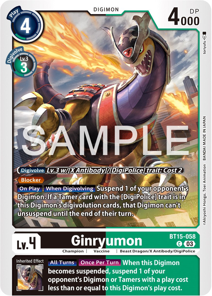 Ginryumon [BT15-058] [Exceed Apocalypse] | Play N Trade Winnipeg