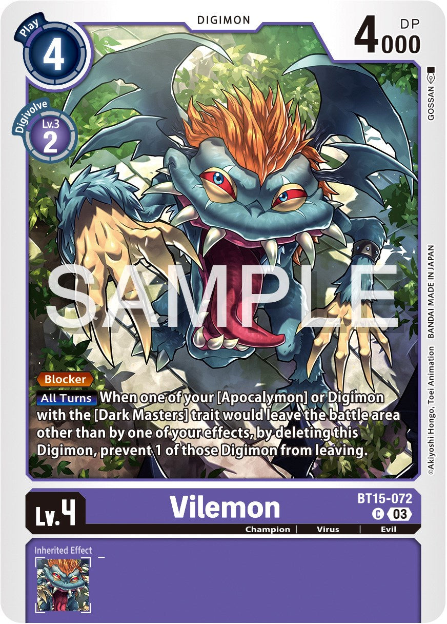 Vilemon [BT15-072] [Exceed Apocalypse] | Play N Trade Winnipeg