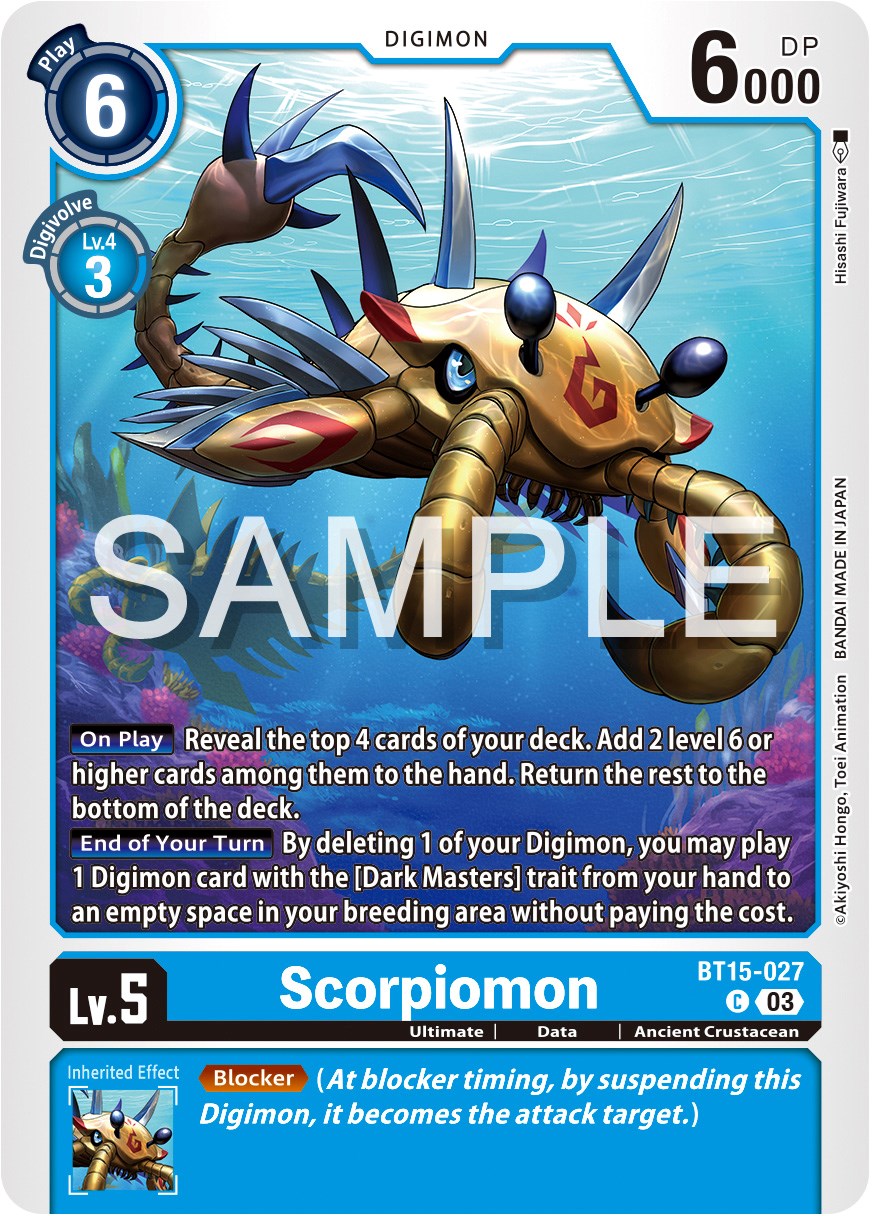 Scorpiomon [BT15-027] [Exceed Apocalypse] | Play N Trade Winnipeg