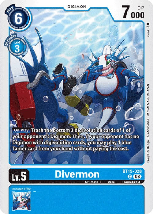 Divermon [BT15-028] [Exceed Apocalypse] | Play N Trade Winnipeg