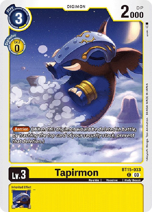 Tapirmon [BT15-033] [Exceed Apocalypse] | Play N Trade Winnipeg