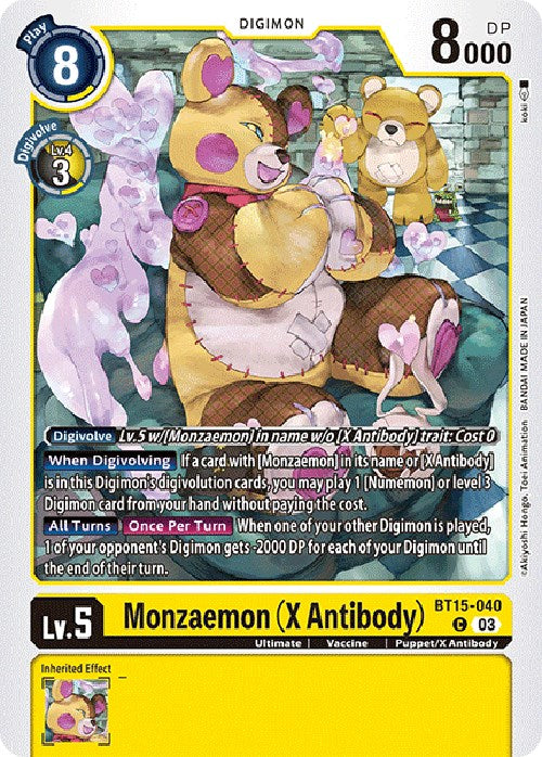 Monzaemon [BT15-040] (X Antibody) [Exceed Apocalypse] | Play N Trade Winnipeg