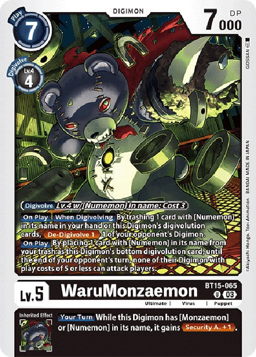 WaruMonzaemon [BT15-065] [Exceed Apocalypse] | Play N Trade Winnipeg