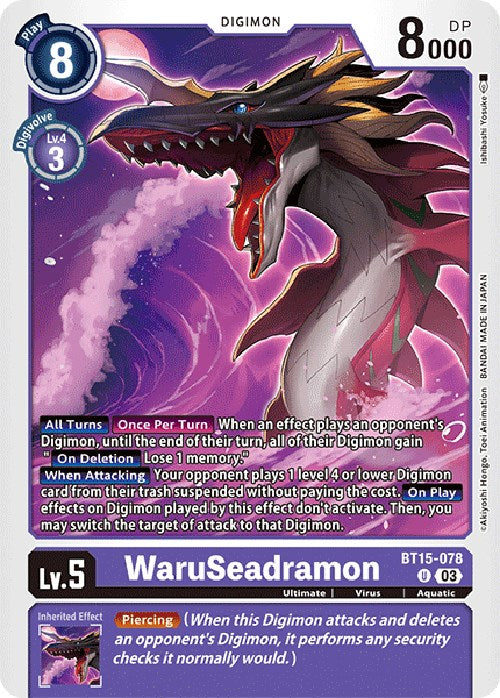 WaruSeadramon [BT15-078] [Exceed Apocalypse] | Play N Trade Winnipeg