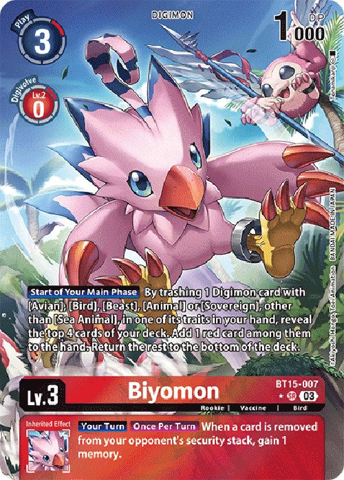 Biyomon [BT15-007] (Alternate Art) [Exceed Apocalypse] | Play N Trade Winnipeg