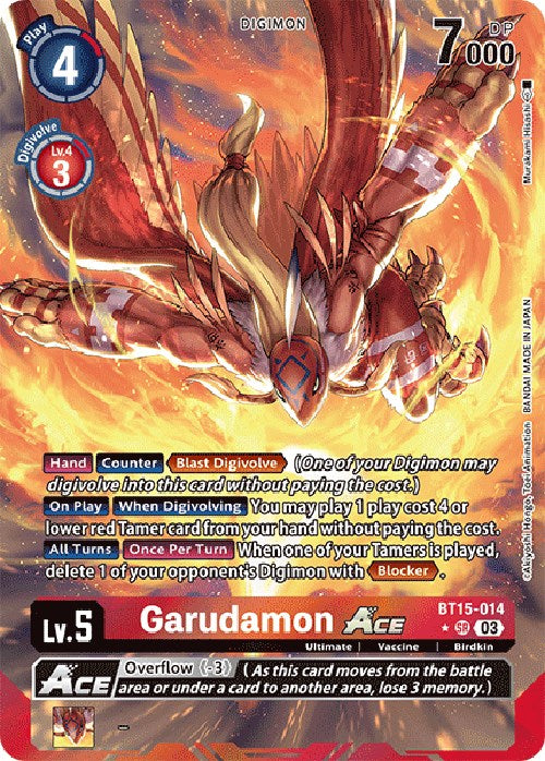 Garudamon Ace [BT15-014] (Alternate Art) [Exceed Apocalypse] | Play N Trade Winnipeg