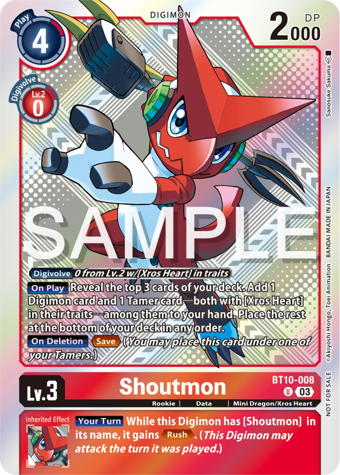 Shoutmon [BT10-008] (Exceed Apocalypse Pre-Release Winner) [Exceed Apocalypse Pre-Release Cards] | Play N Trade Winnipeg