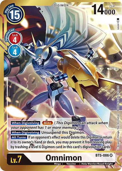 Omnimon [BT5-086] (Alternate Art - Sasasi) [Battle of Omni] | Play N Trade Winnipeg