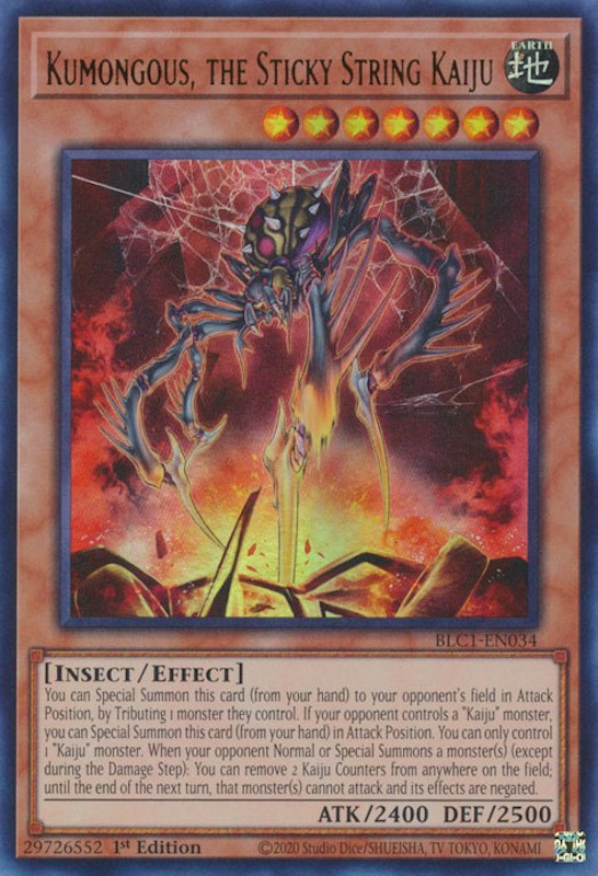 Kumongous, the Sticky String Kaiju [BLC1-EN034] Ultra Rare | Play N Trade Winnipeg