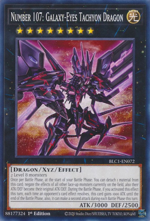 Number 107: Galaxy-Eyes Tachyon Dragon [BLC1-EN072] Common | Play N Trade Winnipeg