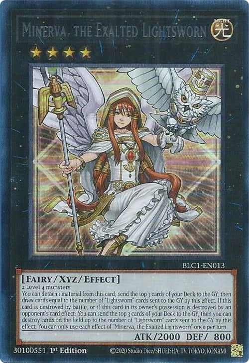 Minerva, the Exalted Lightsworn (Silver) [BLC1-EN013] Ultra Rare | Play N Trade Winnipeg