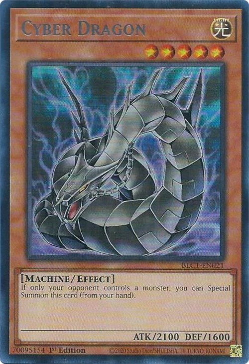 Cyber Dragon (Alternate Art) (Silver) [BLC1-EN021] Ultra Rare | Play N Trade Winnipeg