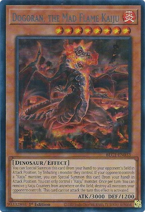 Dogoran, the Mad Flame Kaiju (Silver) [BLC1-EN033] Ultra Rare | Play N Trade Winnipeg