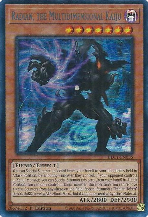 Radian, the Multidimensional Kaiju (Silver) [BLC1-EN035] Ultra Rare | Play N Trade Winnipeg