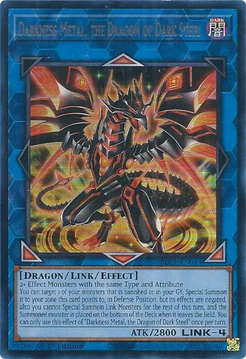 Darkness Metal, the Dragon of Dark Steel (Silver) [BLC1-EN044] Ultra Rare | Play N Trade Winnipeg