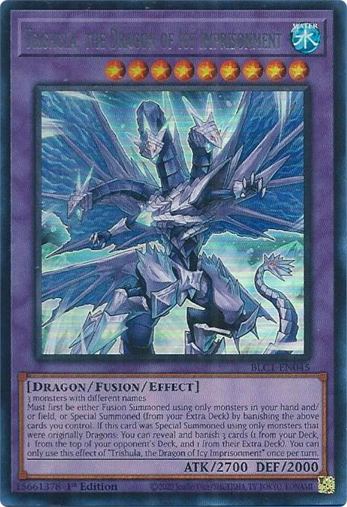 Trishula, the Dragon of Icy Imprisonment (Silver) [BLC1-EN045] Ultra Rare | Play N Trade Winnipeg