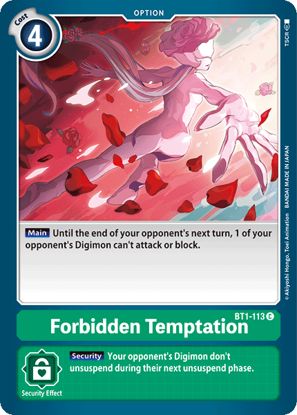 Forbidden Temptation [BT1-113] [Release Special Booster Ver.1.0] | Play N Trade Winnipeg