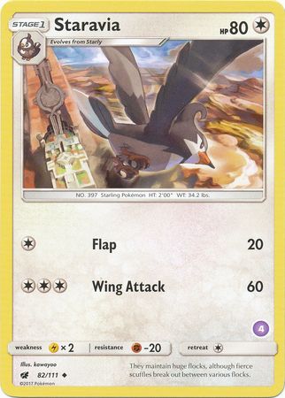 Staravia (82/111) (Deck Exclusive #4) [Sun & Moon: Trainer Kit - Alolan Sandslash] | Play N Trade Winnipeg