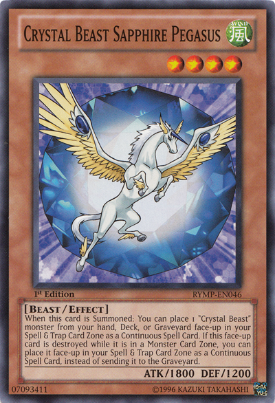 Crystal Beast Sapphire Pegasus [RYMP-EN046] Common | Play N Trade Winnipeg