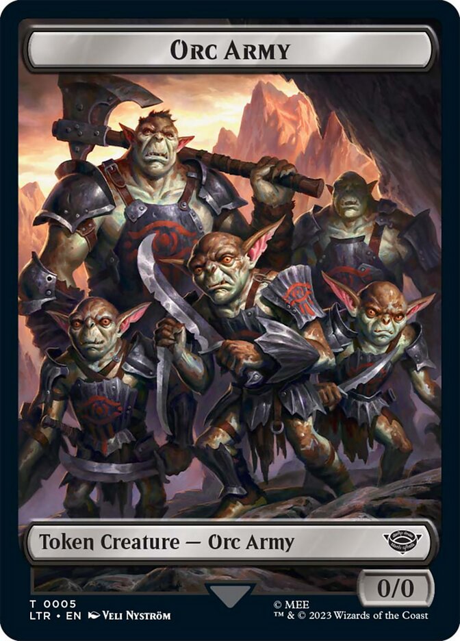 Orc Army Token (05) [The Lord of the Rings: Tales of Middle-Earth Tokens] | Play N Trade Winnipeg