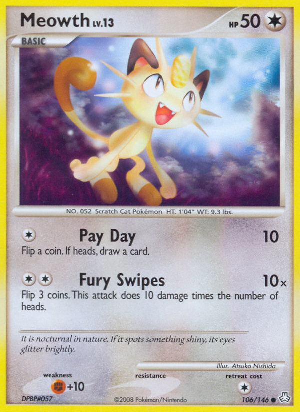 Meowth (106/146) [Diamond & Pearl: Legends Awakened] | Play N Trade Winnipeg