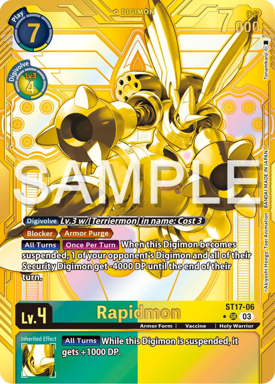 Rapidmon [ST17-06] (Gold) [Starter Deck: Double Typhoon Advanced Deck Set] | Play N Trade Winnipeg