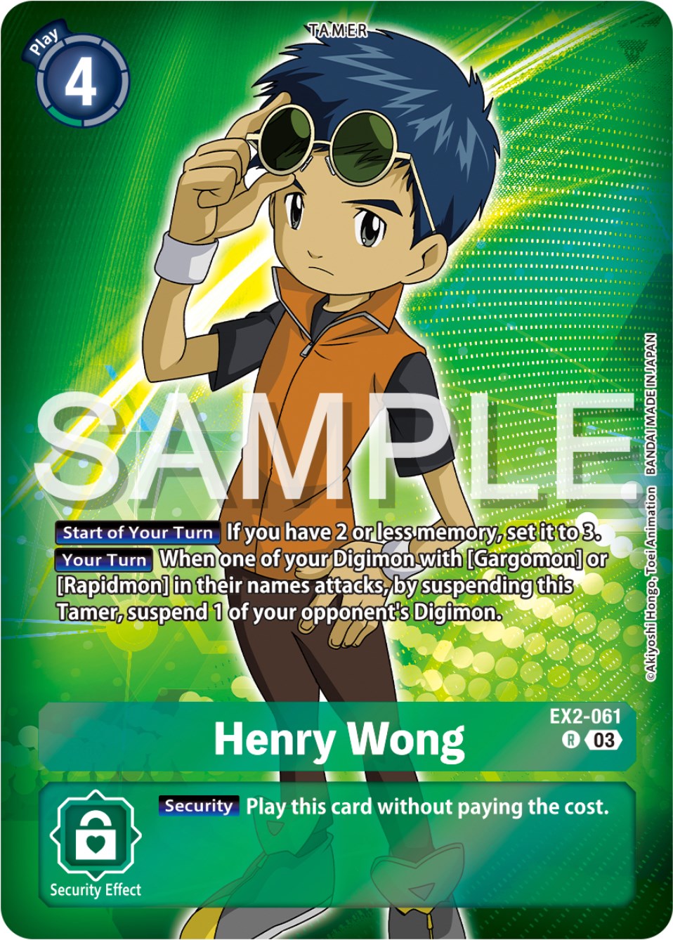 Henry Wong [EX2-061] (Reprint) [Starter Deck: Double Typhoon Advanced Deck Set] | Play N Trade Winnipeg