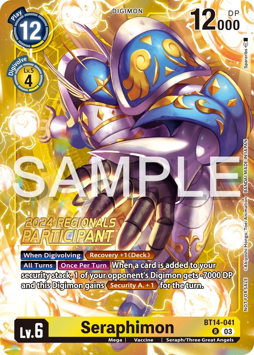 Seraphimon [BT14-041] (2024 Regionals Participant) [Blast Ace Promos] | Play N Trade Winnipeg