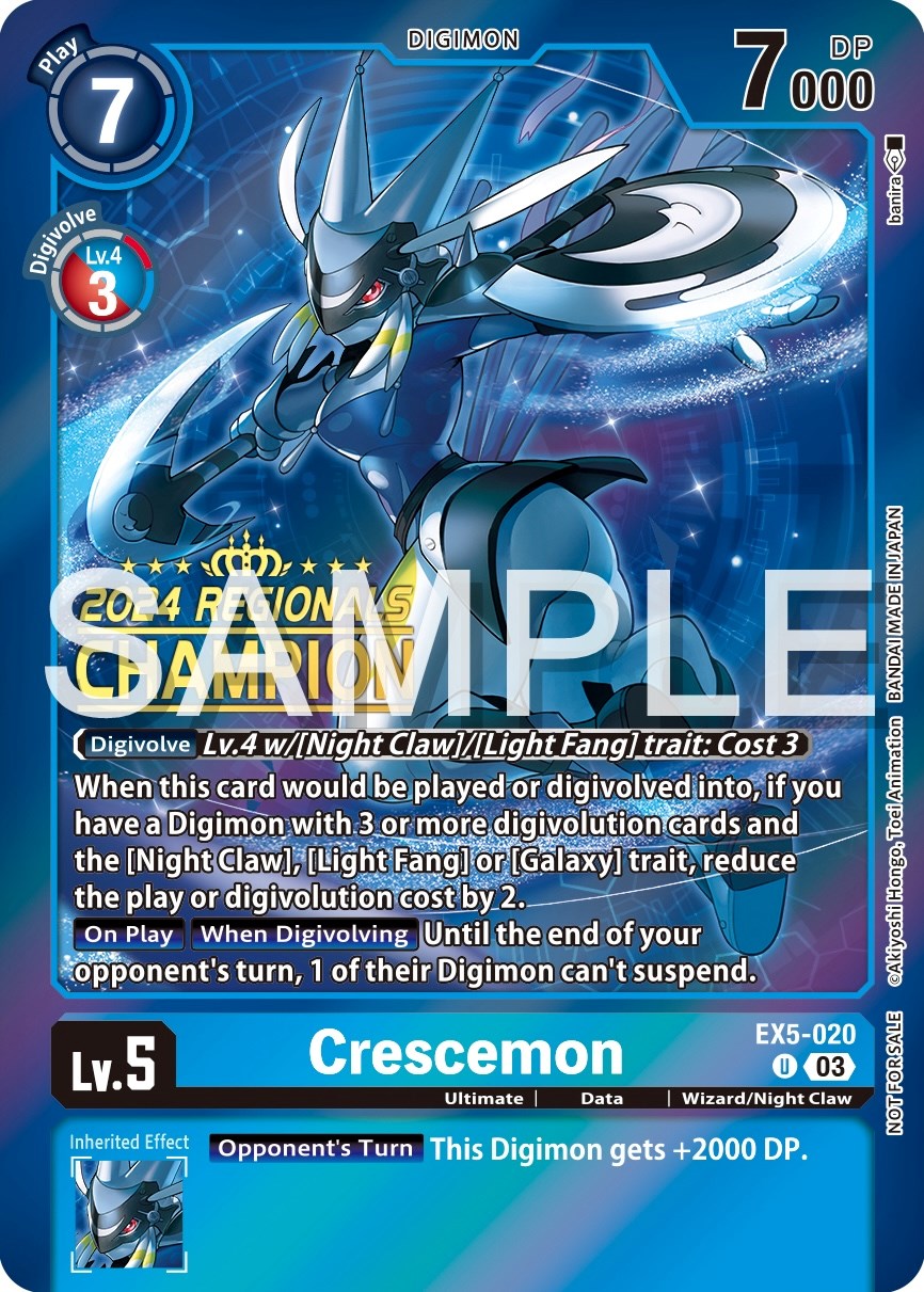 Crescemon [EX5-020] (2024 Regionals Champion) [Animal Colosseum Promos] | Play N Trade Winnipeg